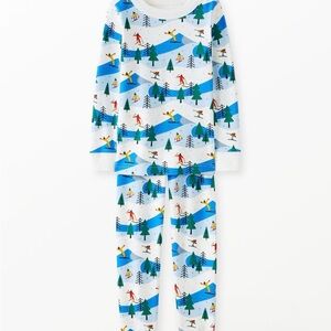Hanna Andersson Blue Ski Adventure Pajama Set